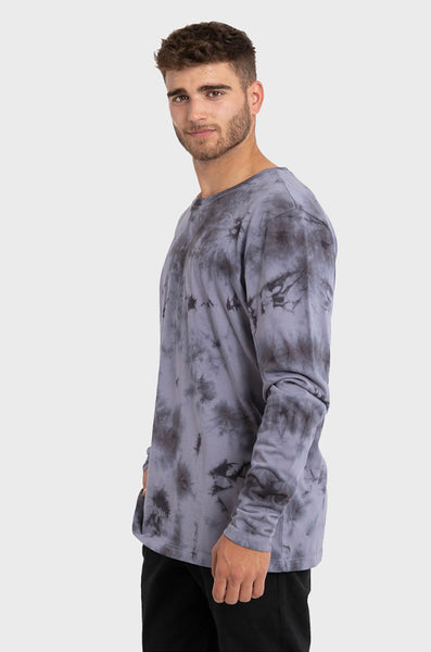 Polera Orgánica Manga Larga Tie-Dye Gray (Hombre) – Falcone Wear