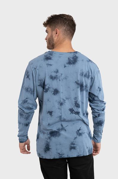 Polera Orgánica Manga Larga Tie-Dye Blue (Hombre) – Falcone Wear