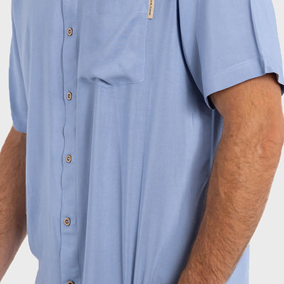 Camisa Guayabera Clásica Light Blue (Hombre)