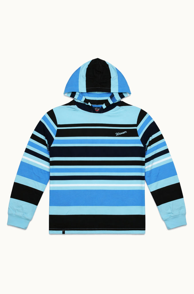 Polera Manga Larga Rayas Wanser Blue (Hombre)