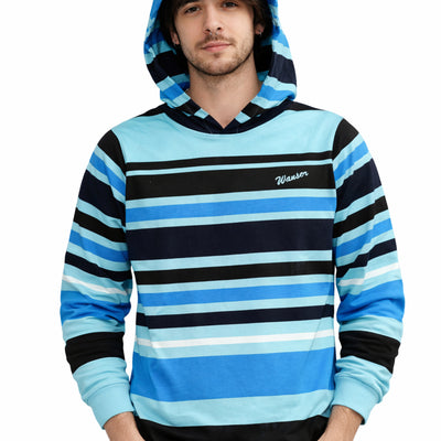 Polera Manga Larga Rayas Wanser Blue (Hombre)