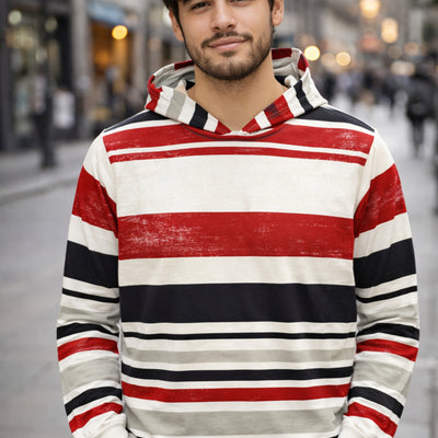 Polera Manga Larga Rayas Wanser Red (Hombre)