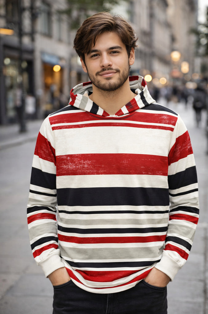 Polera Manga Larga Rayas Wanser Red (Hombre)