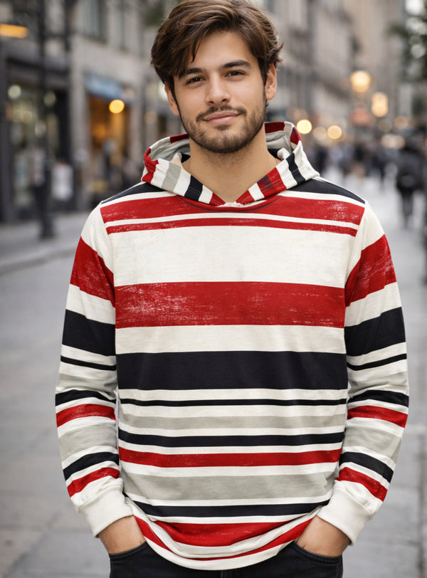 Polera Manga Larga Rayas Wanser Red (Hombre)