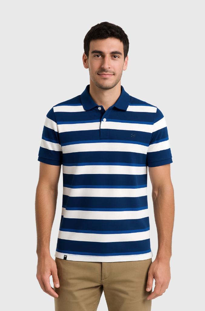 Polera Pique Wanser Blue (Hombre)
