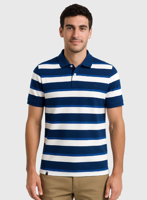 Polera Pique Wanser Blue (Hombre)