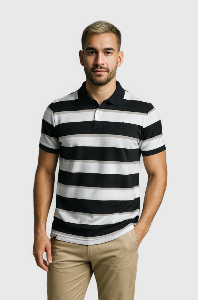 Polera Pique Wanser Black (Hombre)
