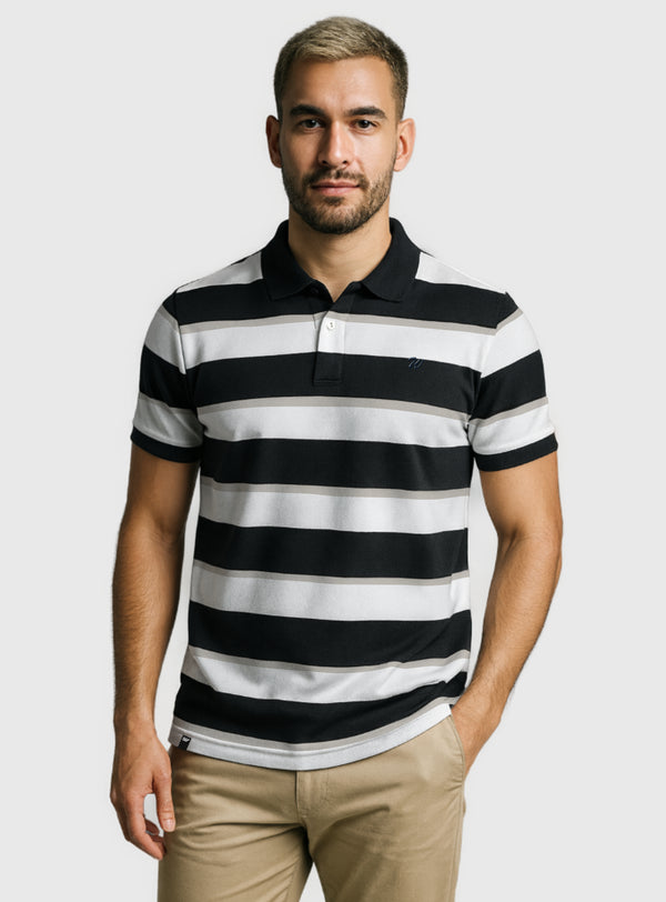 Polera Pique Wanser Black (Hombre)