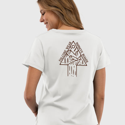 Polera Orgánica Infinite Roads White (Mujer)