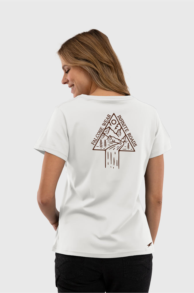 Polera Orgánica Infinite Roads White (Mujer)