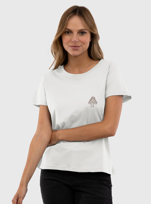 Polera Orgánica Infinite Roads White (Mujer)