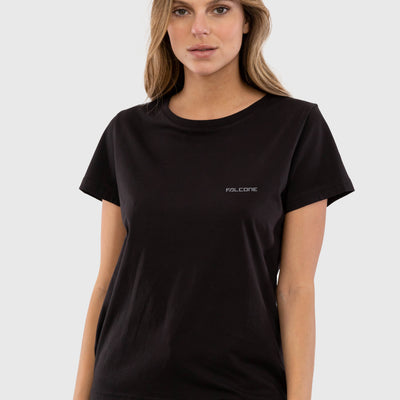 Polera Orgánica Classic Logo V2 Black (Mujer)