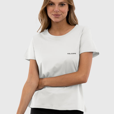 Polera Orgánica Classic Logo V2 White (Mujer)