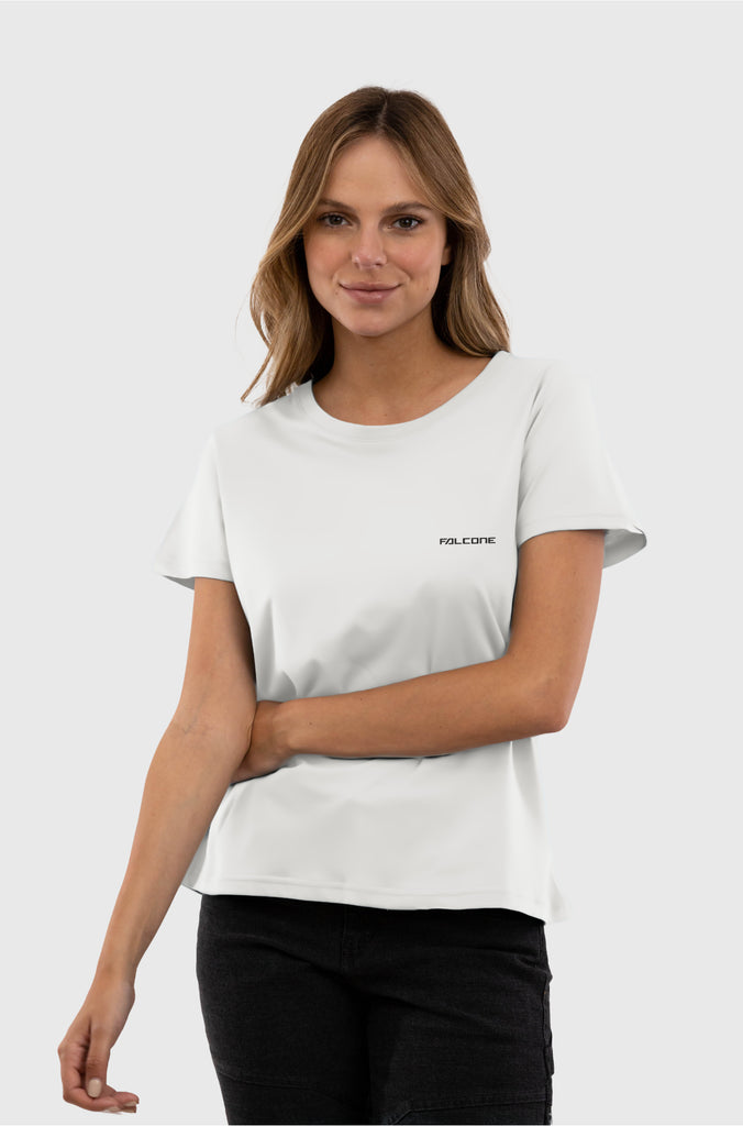 Polera Orgánica Classic Logo V2 White (Mujer)