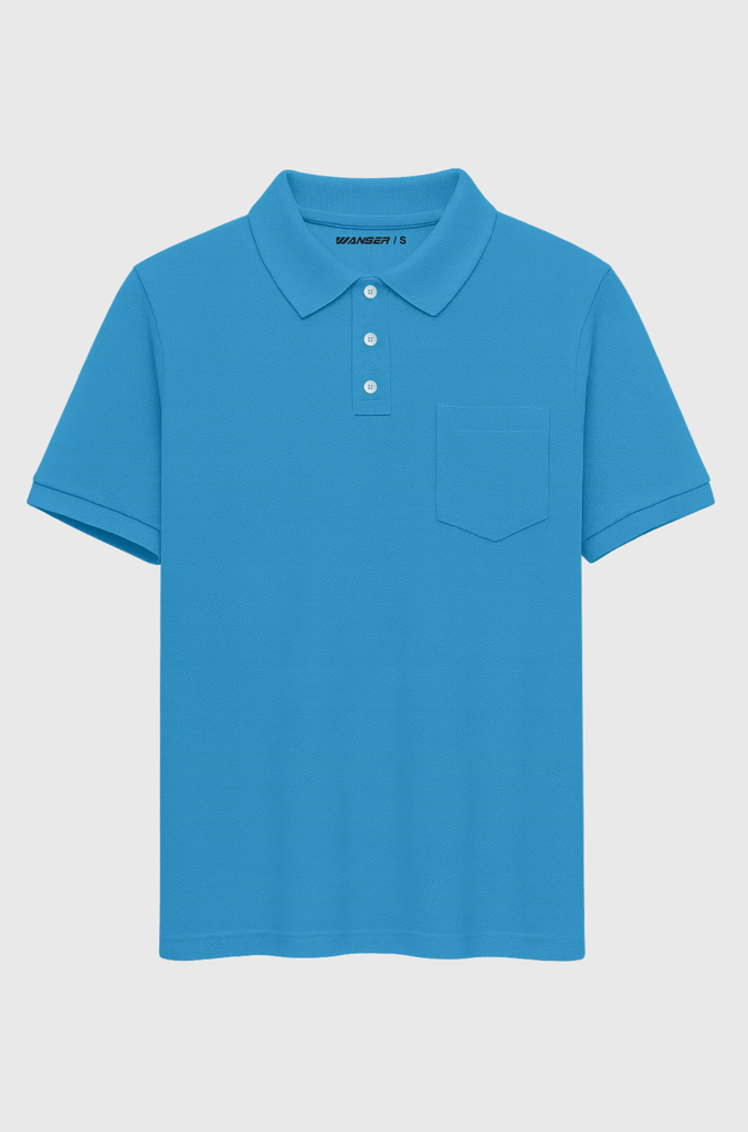 Polera Piqué Light Blue (Hombre)