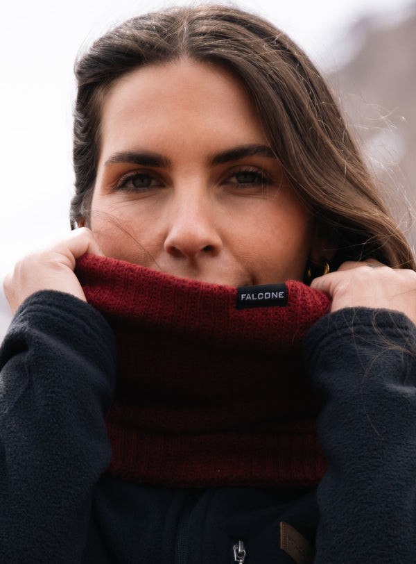 Cuello Tejido Outing Burdeo