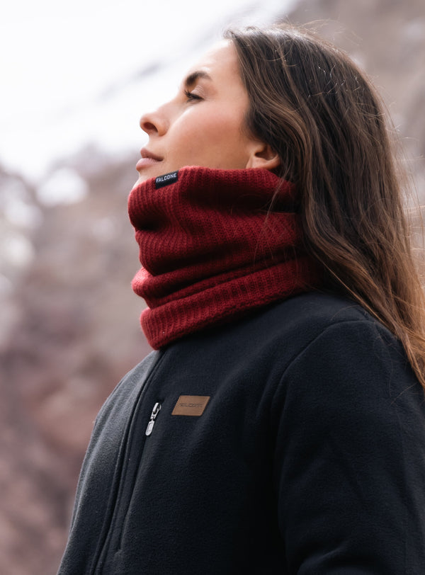 Cuello Tejido Outing Burdeo