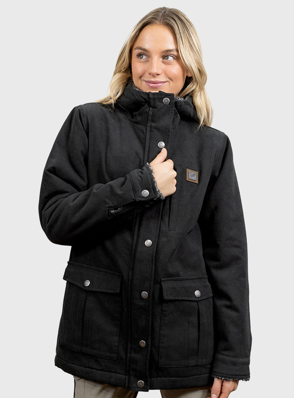 Chaqueta Canvas Reversible Woodstone V2 Black (Mujer)