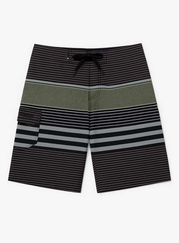 Traje De Baño Listado V1 Gray (Hombre)