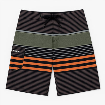 Traje De Baño Listado V1 Orange (Hombre)
