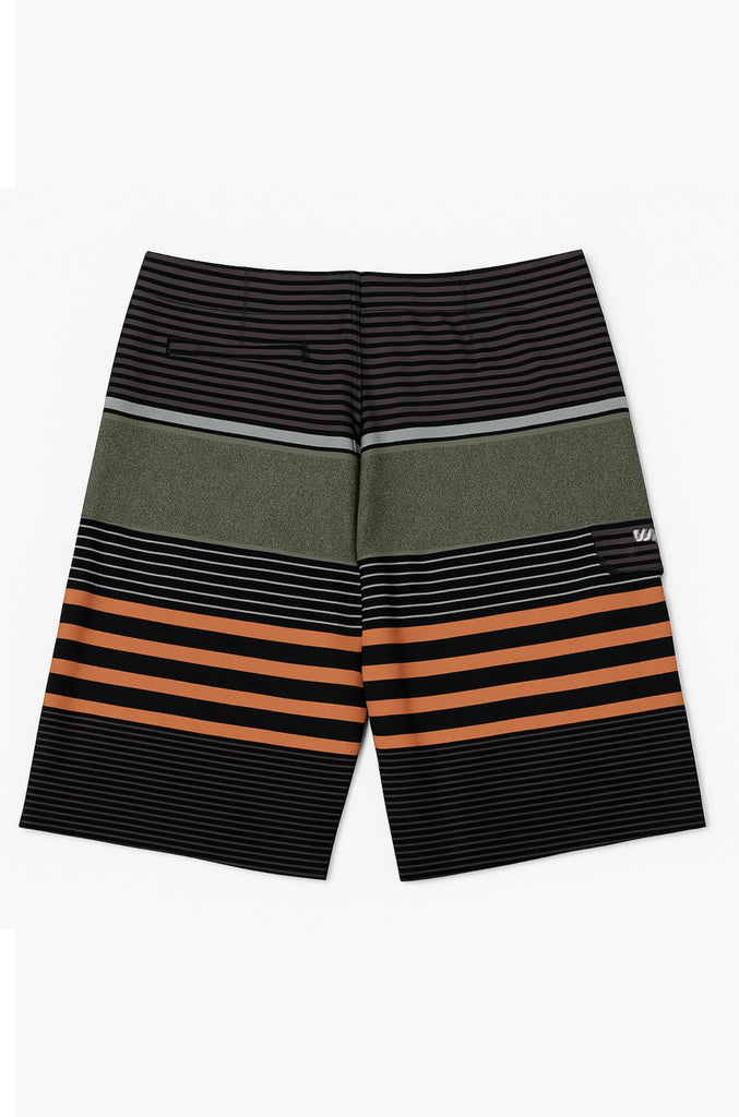 Traje De Baño Listado V1 Orange (Hombre)