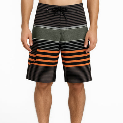 Traje De Baño Listado V1 Orange (Hombre)
