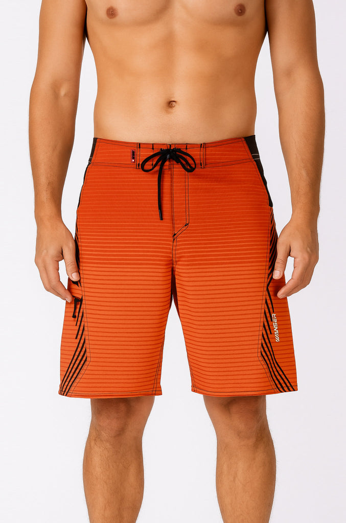 Traje De Baño Listado V3 Orange (Hombre)