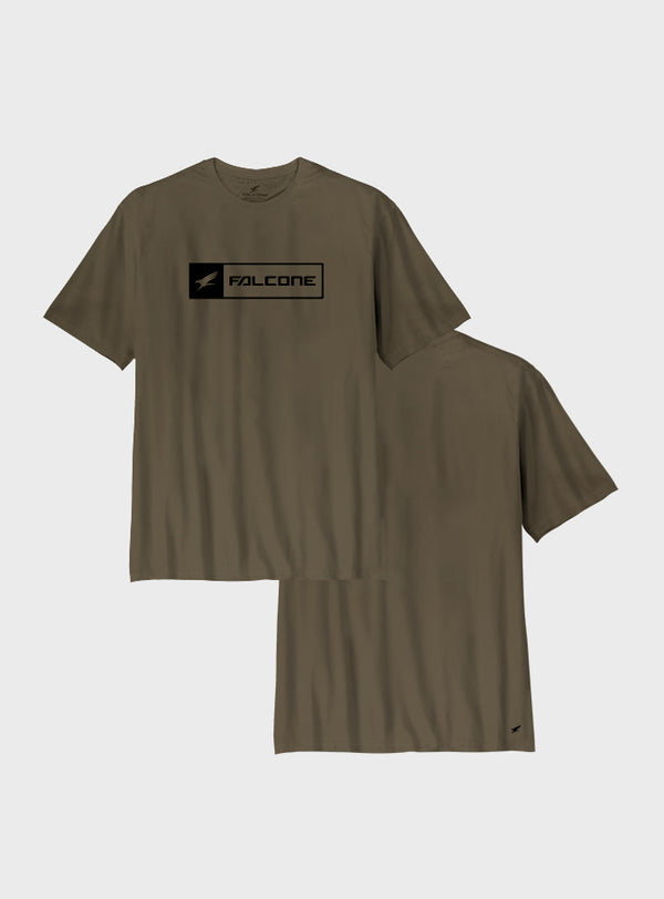Polera Orgánica Rectangular Logo V2 Olive Green (Hombre)
