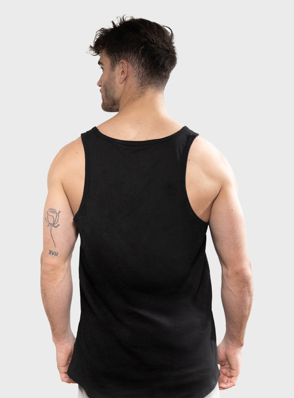 Polera Orgánica Sin Mangas Classic Black (Hombre)