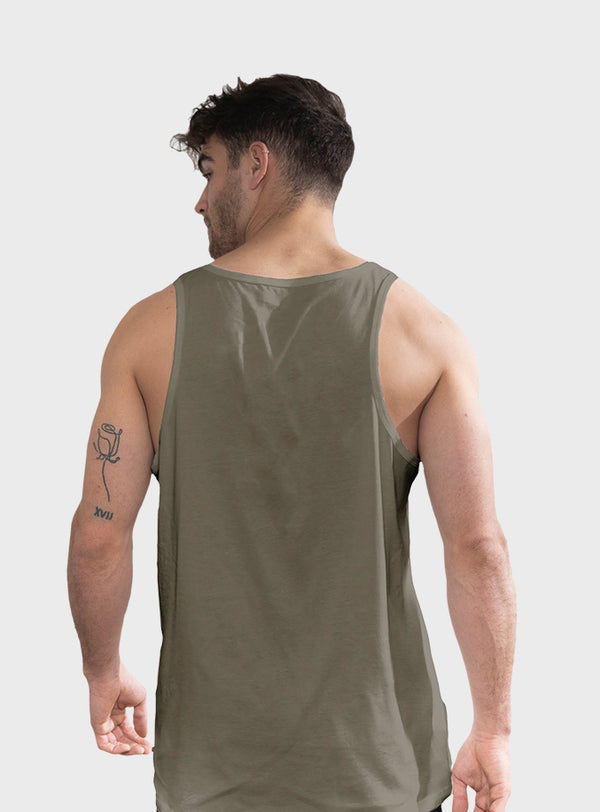 Polera Orgánica Sin Mangas Classic Green (Hombre)