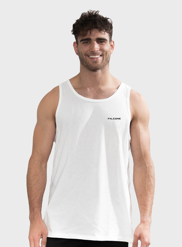 Polera Orgánica Sin Mangas Classic White (Hombre)