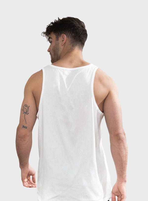 Polera Orgánica Sin Mangas Classic White (Hombre)