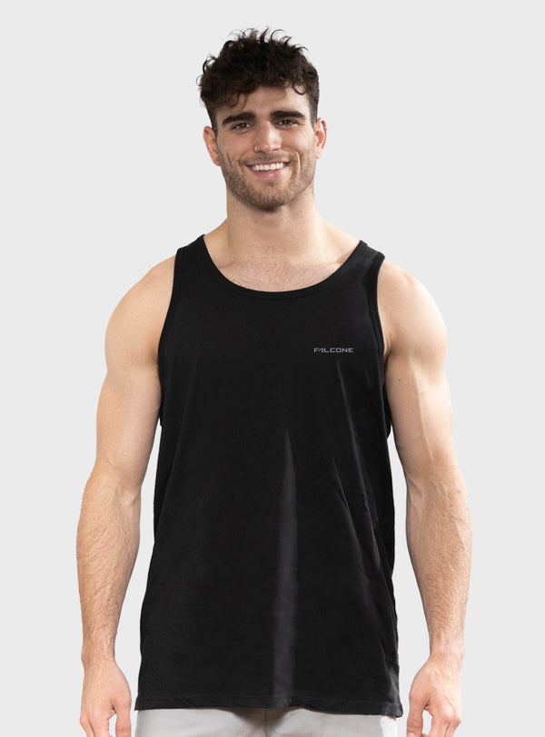 Polera Orgánica Sin Mangas Classic Black (Hombre)