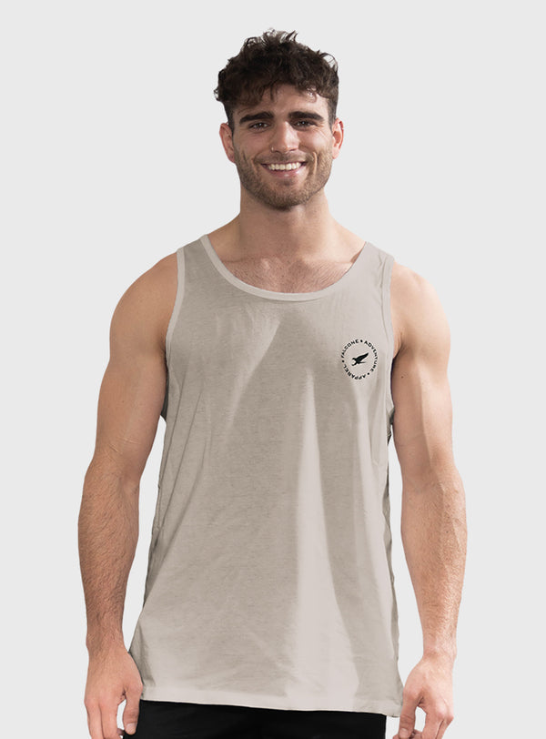 Polera Orgánica Sin Mangas Adventure Apparel V2 Taupe (Hombre)