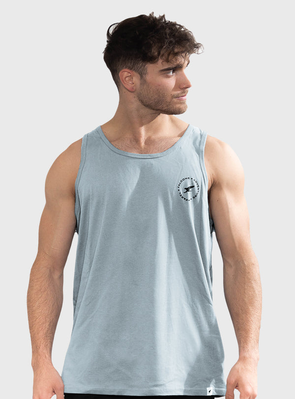 Polera Orgánica Sin Mangas Adventure Apparel V2 Light Blue (Hombre)