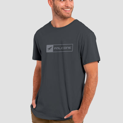 Polera Orgánica Rectangular Logo V2 Dark Gray (Hombre)