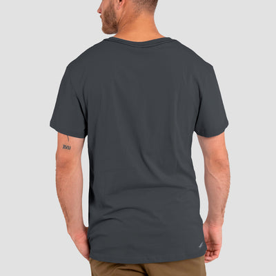 Polera Orgánica Rectangular Logo V2 Dark Gray (Hombre)