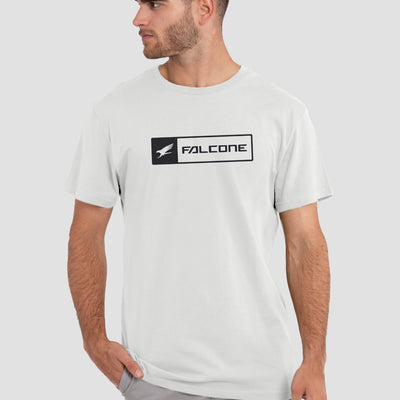 Polera Orgánica Rectangular Logo V2 White (Hombre)