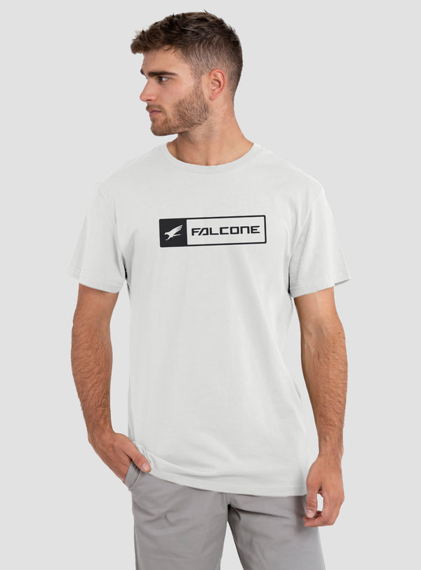 Polera Orgánica Rectangular Logo V2 White (Hombre)