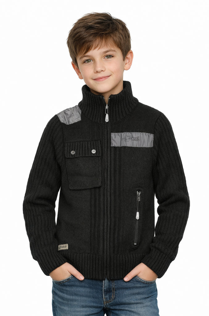 Chaleco Tejido Clásico Bross Black (Niño)