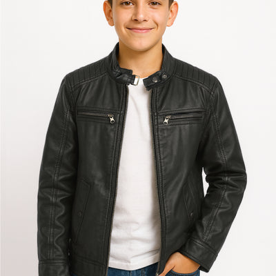 Chaqueta Ecocuero V1 Black (Niño)
