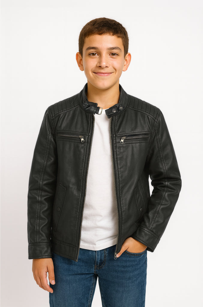 Chaqueta Ecocuero V1 Black (Niño)