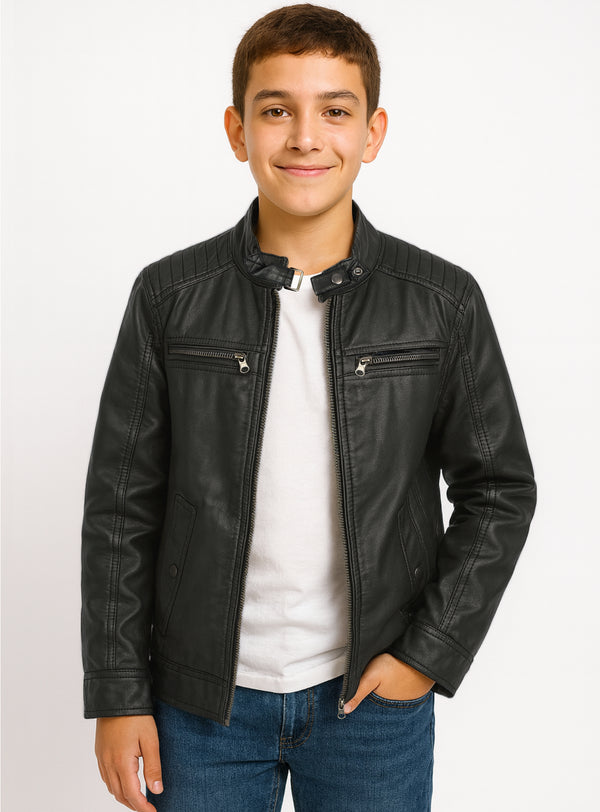 Chaqueta Ecocuero V1 Black (Niño)