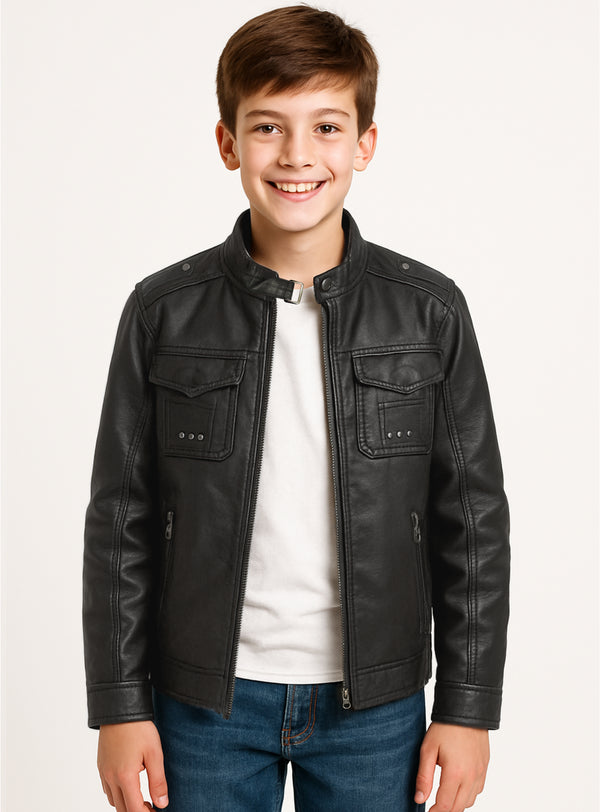 Chaqueta Ecocuero V2 Black (Niño)