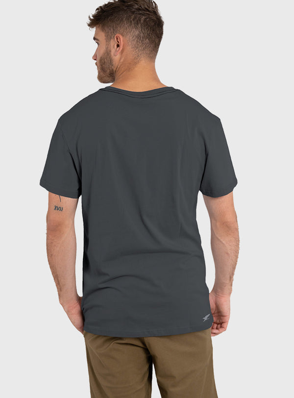 Polera Orgánica On The Road V2 Dark Gray (Hombre)