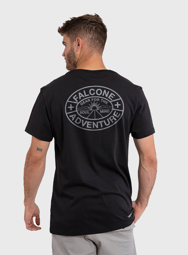 Polera Orgánica Soul Mind Black  (Hombre)