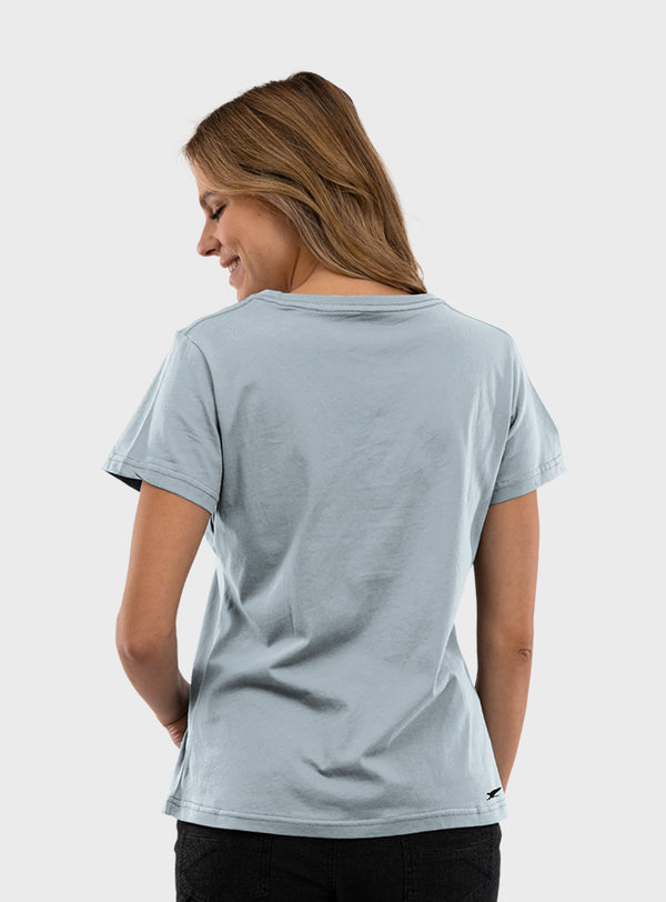 Polera Orgánica Classic Logo Light Blue (Mujer)