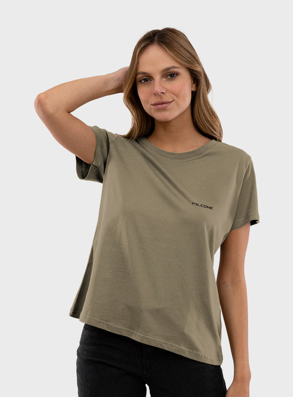 Polera Orgánica Classic Logo Green (Mujer)