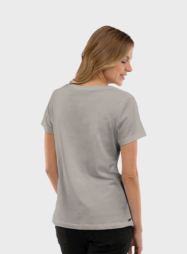 Polera Orgánica Classic Logo Taupe (Mujer)