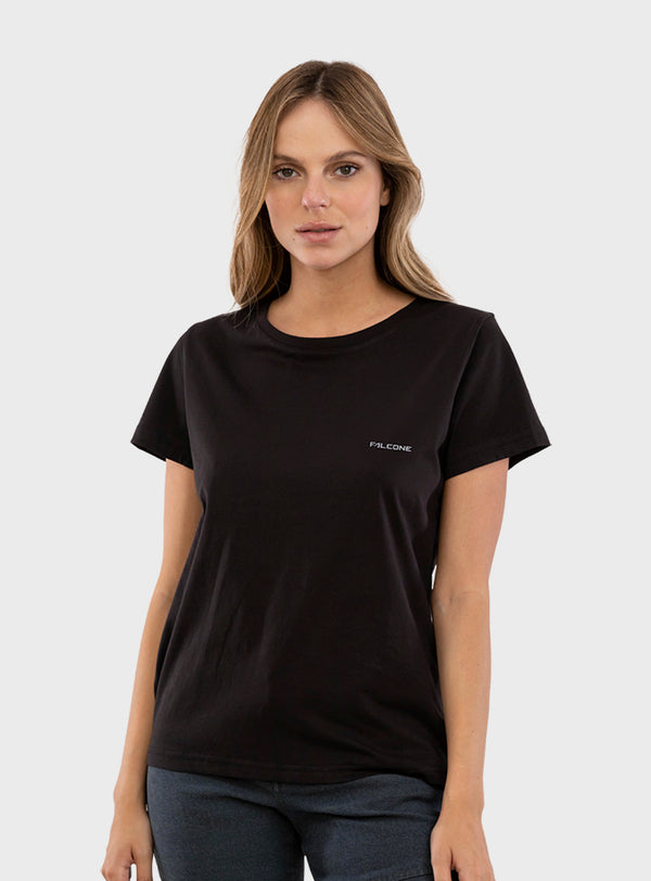Polera Orgánica Classic Logo Black (Mujer)